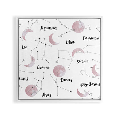 Pink Moon and Constellations Framed Canvas Print Gallery Image 10