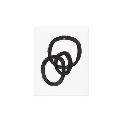 'And I Op' Minimalist Ink Line Drawing Abstract Black Brush Strokes Modern Funky Maze by Ejaaz Haniff Art Print Gallery Image 2