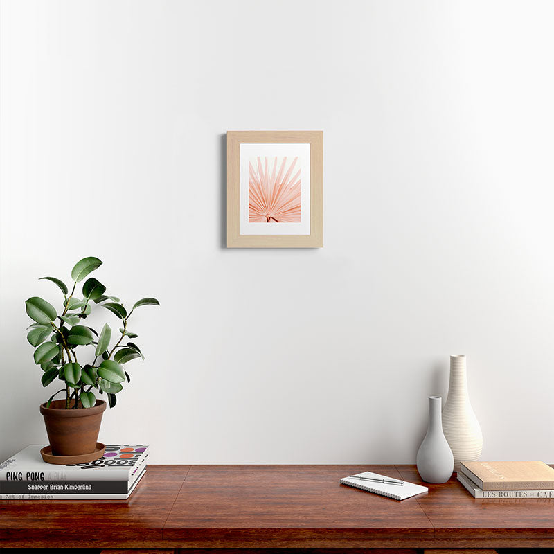 Blush Pink Fan Palm Framed Art Print Gallery Image 44
