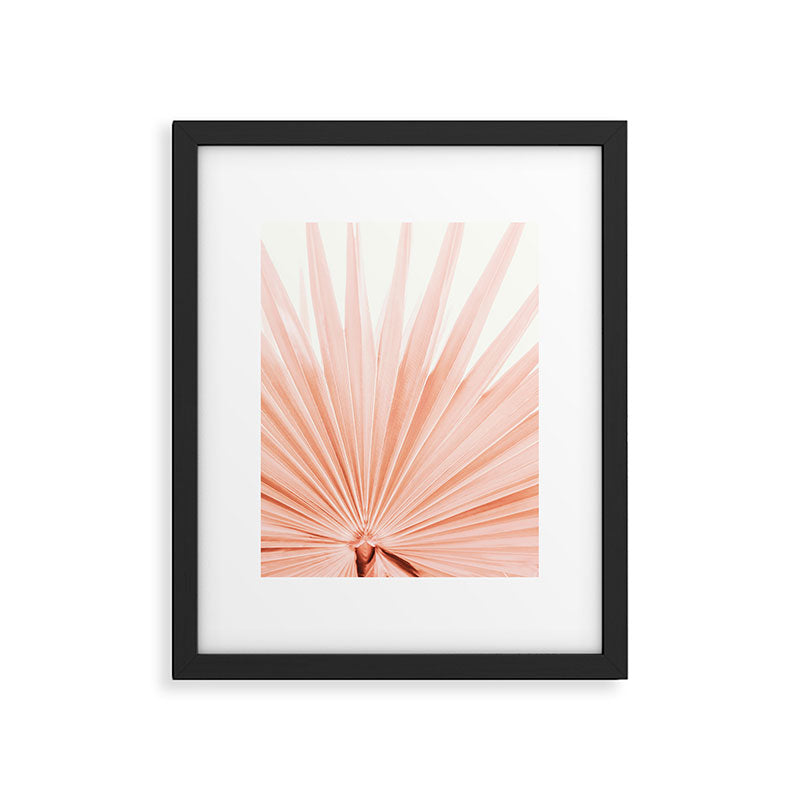 Blush Pink Fan Palm Framed Art Print Gallery Image 5