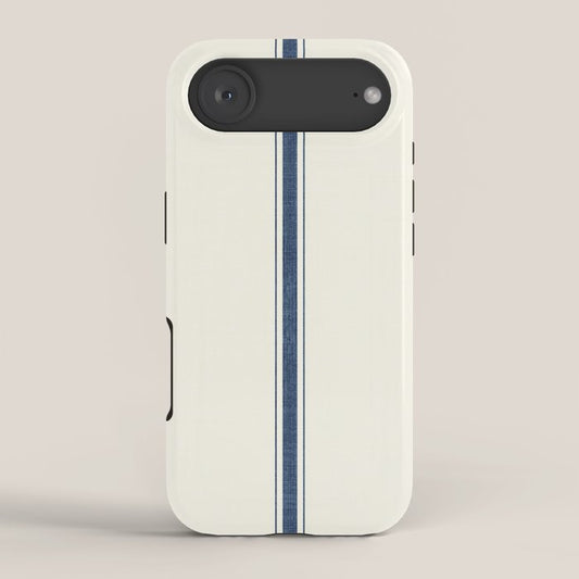 Farmhouse Stripe in Navy Blue iPhone Case Gallery Image 2