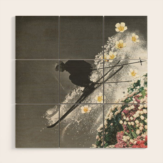 Spring Skiing Wood Wall Art Gallery Image 1