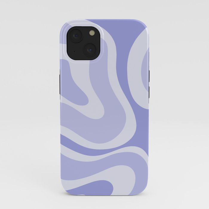 Modern Retro Liquid Swirl Abstract in Light Lavender Purple iPhone Case Gallery Image 37