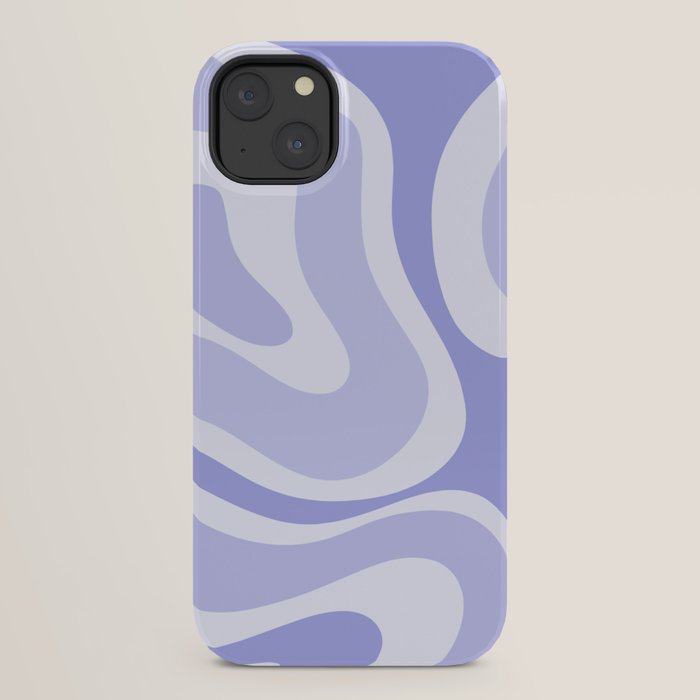 Modern Retro Liquid Swirl Abstract in Light Lavender Purple iPhone Case Gallery Image 22