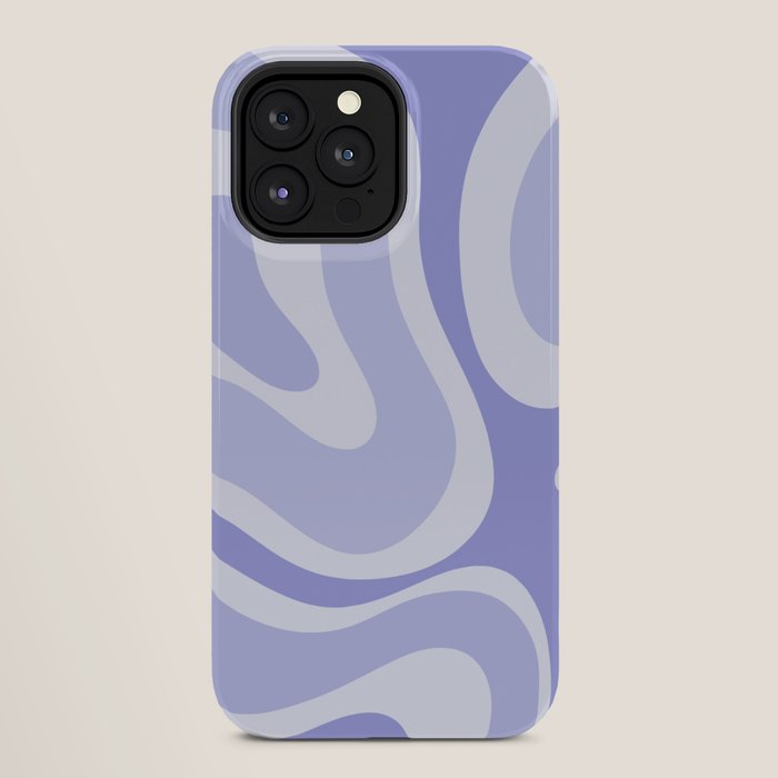 Modern Retro Liquid Swirl Abstract in Light Lavender Purple iPhone Case Gallery Image 28