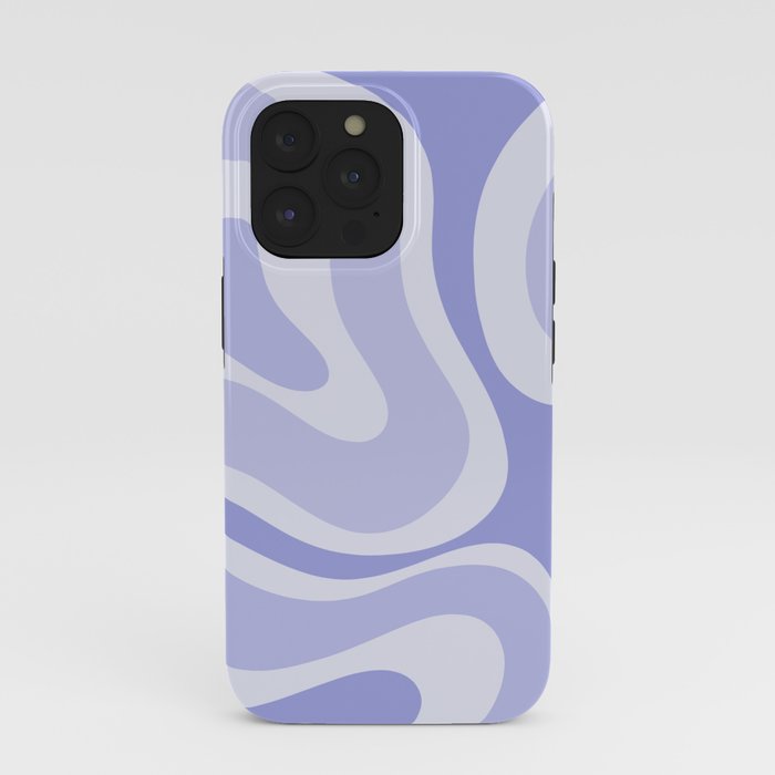 Modern Retro Liquid Swirl Abstract in Light Lavender Purple iPhone Case Gallery Image 39