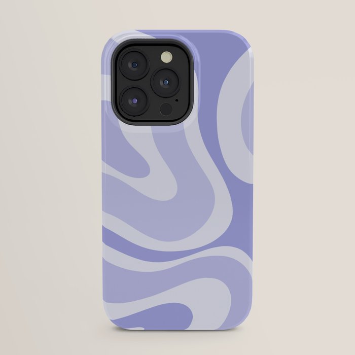 Modern Retro Liquid Swirl Abstract in Light Lavender Purple iPhone Case Gallery Image 23