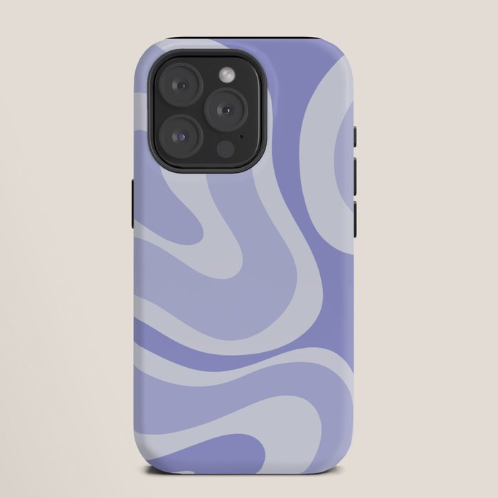 Modern Retro Liquid Swirl Abstract in Light Lavender Purple iPhone Case Gallery Image 11