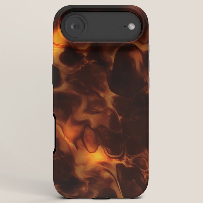 Dark Coffee Tortoiseshell Turtle Pattern iPhone Case Gallery Image 6