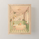 Bath in Green Mini Art Print Gallery Image 1