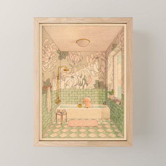 Bath in Green Mini Art Print Gallery Image 1