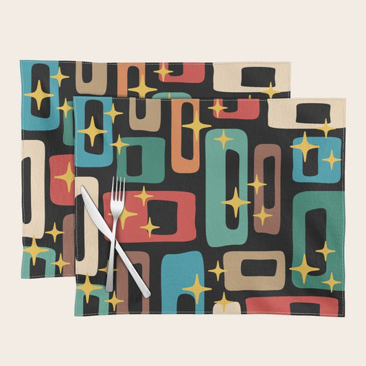 Retro Mid Century Modern Abstract Pattern 223 Placemat Gallery Image 1