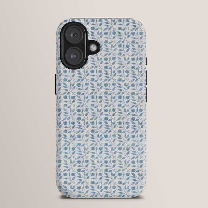 William Morris Vintage Rosehip Mineral Blue iPhone Case Gallery Image 13