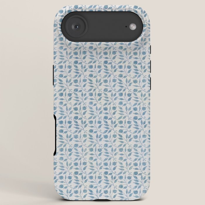 William Morris Vintage Rosehip Mineral Blue iPhone Case Gallery Image 6