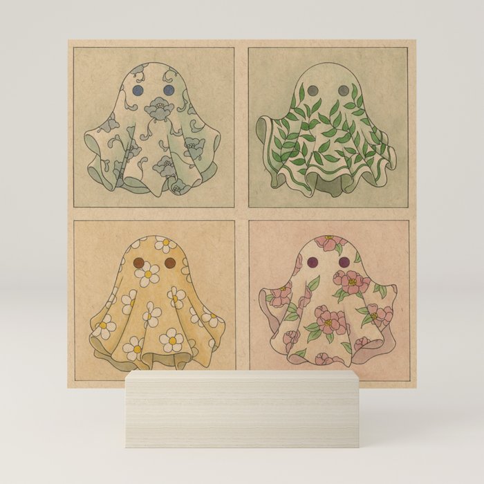Floral Ghosties Mini Art Print Gallery Image 5
