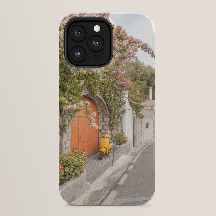 Floral Road on Capri Island | Pastel Color Street in Italy Summer Art Print | Wanderlust Vibes Travel Photography iPhone Case Gallery Image 32