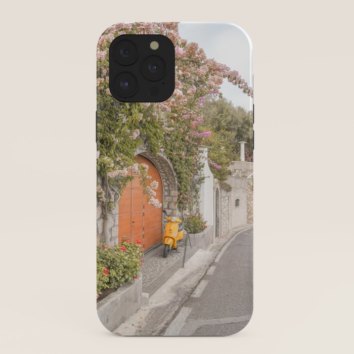 Floral Road on Capri Island | Pastel Color Street in Italy Summer Art Print | Wanderlust Vibes Travel Photography iPhone Case Gallery Image 40