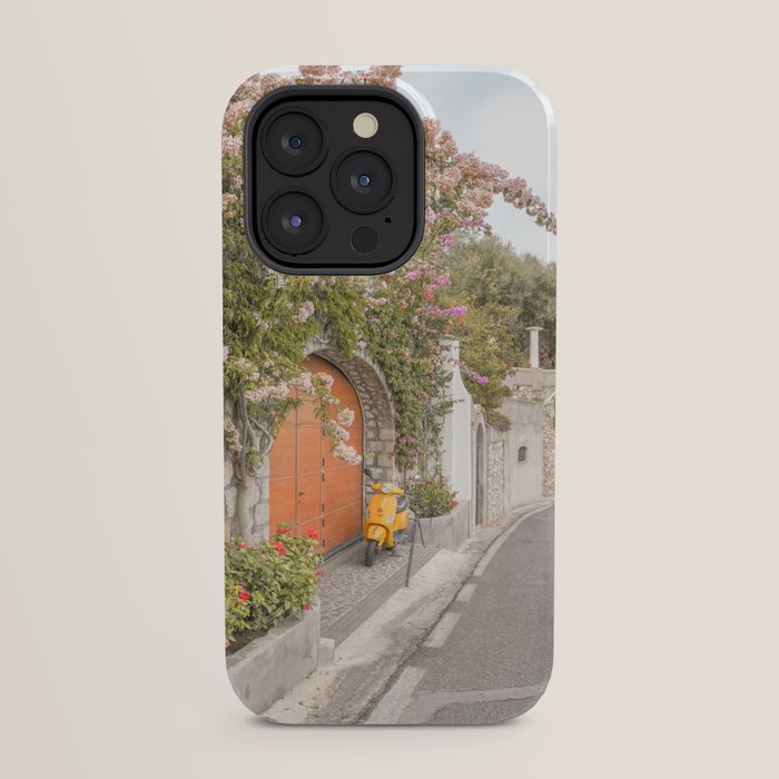 Floral Road on Capri Island | Pastel Color Street in Italy Summer Art Print | Wanderlust Vibes Travel Photography iPhone Case Gallery Image 23
