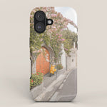 Floral Road on Capri Island | Pastel Color Street in Italy Summer Art Print | Wanderlust Vibes Travel Photography iPhone Case Gallery Image 1