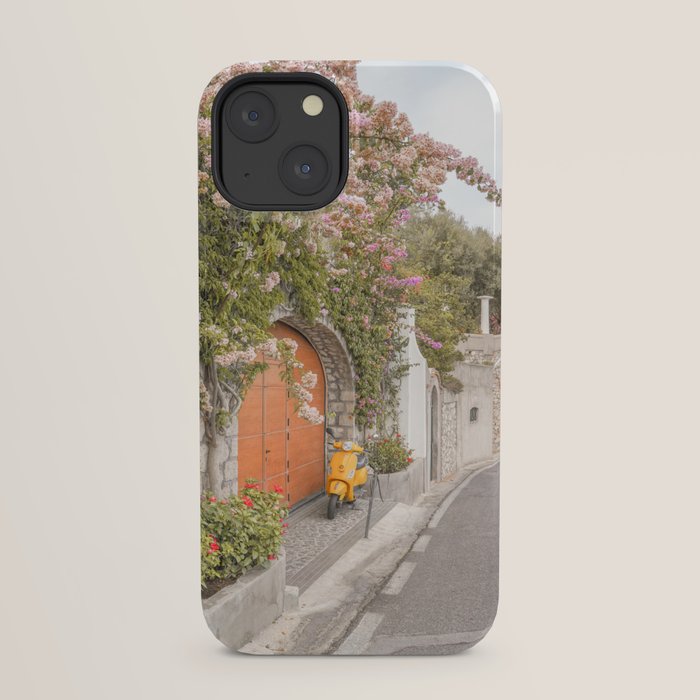 Floral Road on Capri Island | Pastel Color Street in Italy Summer Art Print | Wanderlust Vibes Travel Photography iPhone Case Gallery Image 21