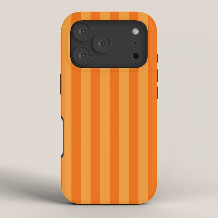 Orange Stripes Vertical Stripe Pattern iPhone Case Gallery Image 3