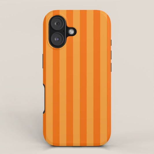 Orange Stripes Vertical Stripe Pattern iPhone Case Gallery Image 1