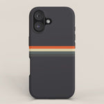 Fujitaka - Classic Dark Retro Stripes iPhone Case Gallery Image 1