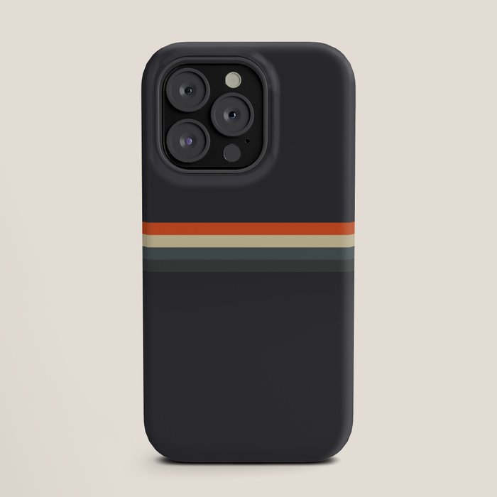 Fujitaka - Classic Dark Retro Stripes iPhone Case Gallery Image 19