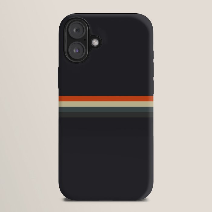 Fujitaka - Classic Dark Retro Stripes iPhone Case Gallery Image 10