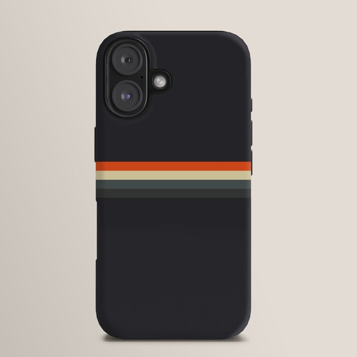 Fujitaka - Classic Dark Retro Stripes iPhone Case Gallery Image 13