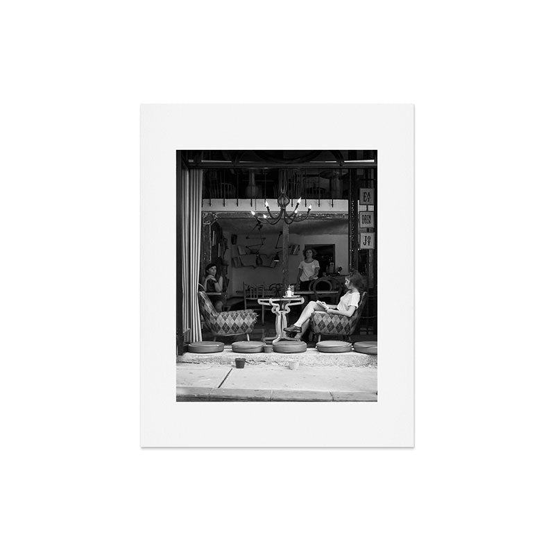 Morning coffee in a cafe - Black and white street photography Art Print Gallery Image 5
