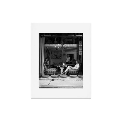 Morning coffee in a cafe - Black and white street photography Art Print Gallery Image 4