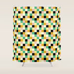 Bold Colorful Checks Pattern - Small XXXIII Shower Curtain Gallery Image 1