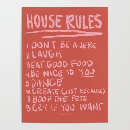 House Rules Art Print Poster Gallery Image 1