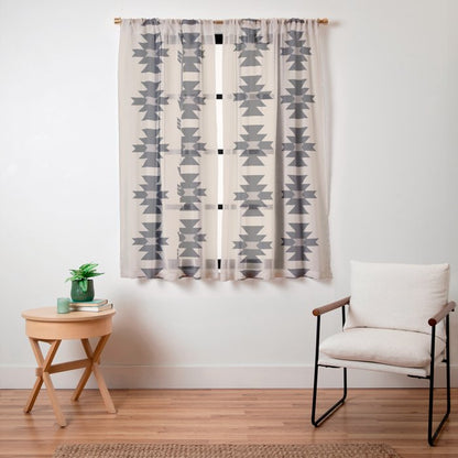 Southwestern Arrow Pattern 232 Black and Beige Window Curtain Gallery Image 19