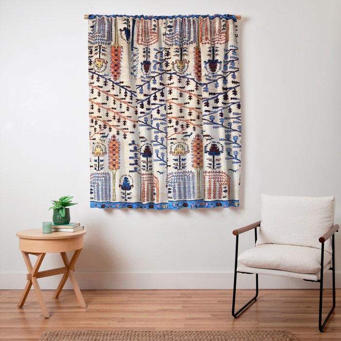 Floral Garden Persian Rug Print Window Curtain Gallery Image 7