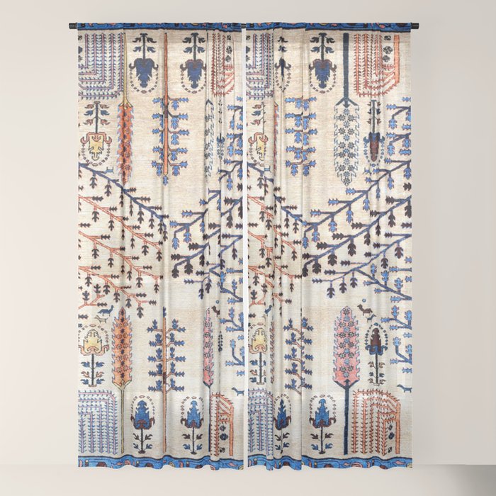 Floral Garden Persian Rug Print Window Curtain Gallery Image 22