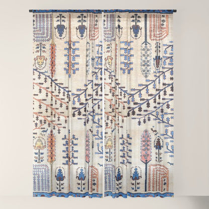 Floral Garden Persian Rug Print Window Curtain Gallery Image 22