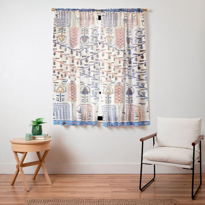 Floral Garden Persian Rug Print Window Curtain Gallery Image 11