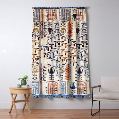 Floral Garden Persian Rug Print Window Curtain Gallery Image 5