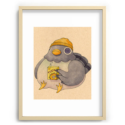 'Fuck' Pigeon 07 Framed Art Print Gallery Image 99