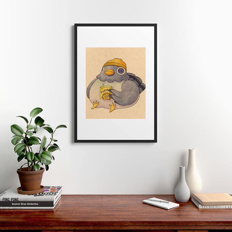 'Fuck' Pigeon 07 Framed Art Print Gallery Image 8