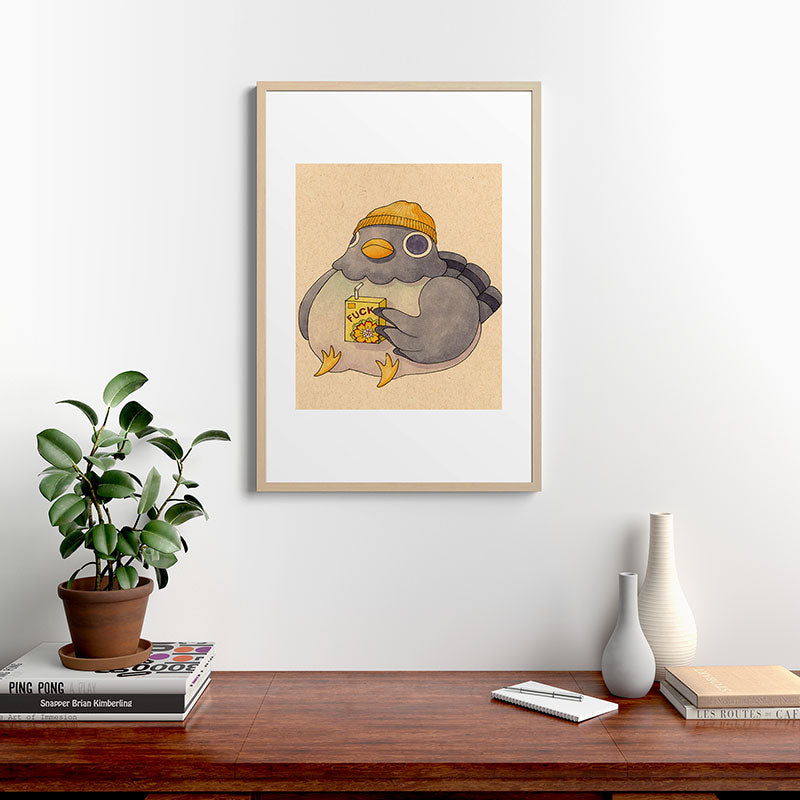 'Fuck' Pigeon 07 Framed Art Print Gallery Image 28