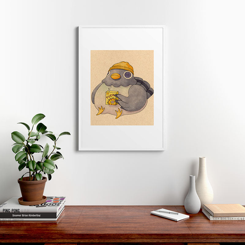 'Fuck' Pigeon 07 Framed Art Print Gallery Image 37