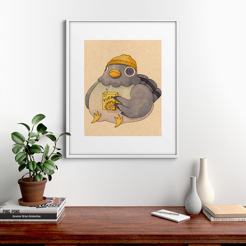 'Fuck' Pigeon 07 Framed Art Print Gallery Image 39