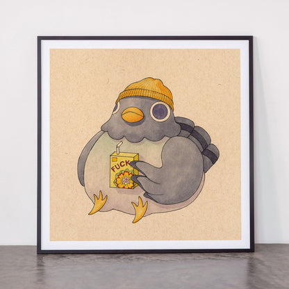 'Fuck' Pigeon 07 Framed Art Print Gallery Image 11