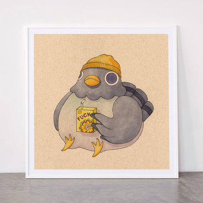 'Fuck' Pigeon 07 Framed Art Print Gallery Image 43