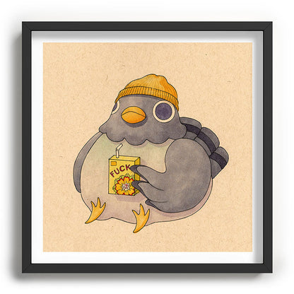 'Fuck' Pigeon 07 Framed Art Print Gallery Image 93