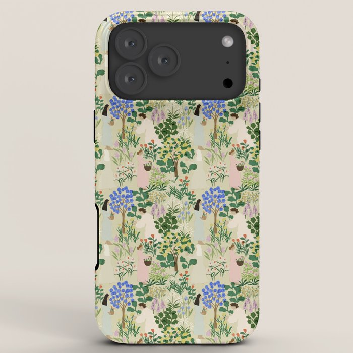 Ladies working in the garden (BEIGE) iPhone Case Gallery Image 8