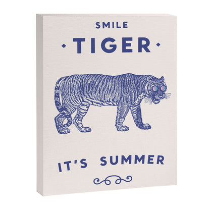 Smile Tiger, it's Summer Canvas Print Gallery Image 2